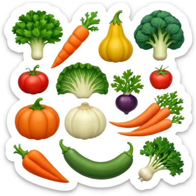 Veg name english  sticker