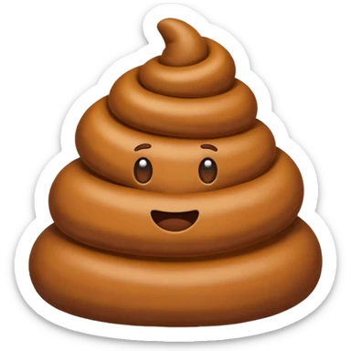 poop emoji classic style sticker