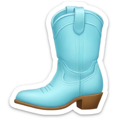 baby blue cowgirl boots sticker