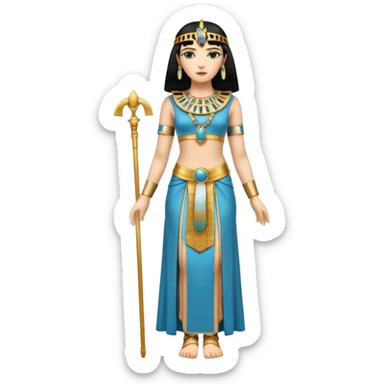 fullbody Cleopatra, high-detailed, realistic, front view sticker