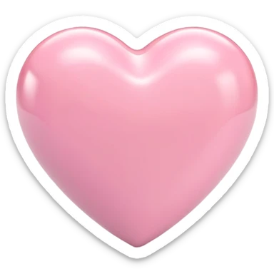 light pink heart sticker