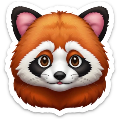 A red panda with serious eyes. sticker