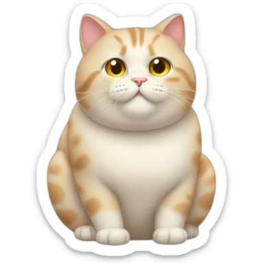 chubby cat sticker