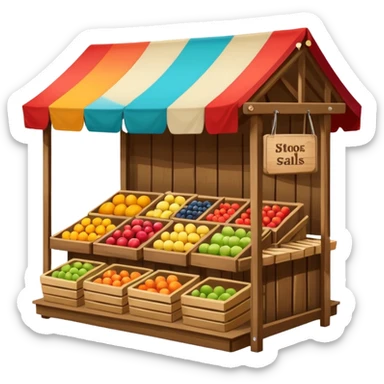 Street Market Stall
 sticker