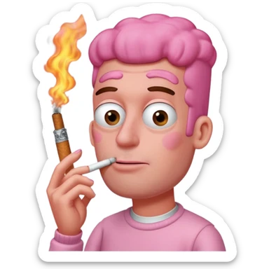 Patrick Estrela de Bob Esponja fumando cigarro sticker