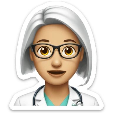 dermatology woman doctor sticker