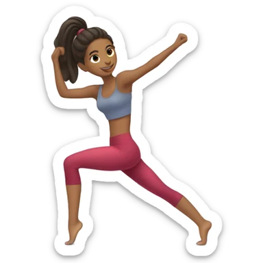 Pilates girl sticker