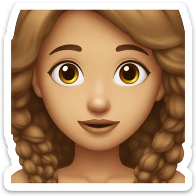 Fille avec des beaux yeux marron noisette  sticker