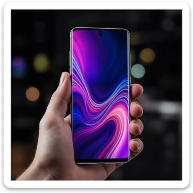 Realistic Samsung S25 Ultra smartphone, product photo, detailed, modern, screen on sticker