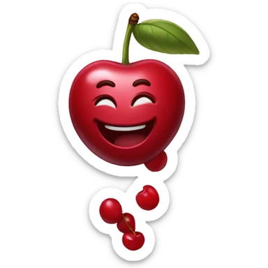 Laughing cherry sticker