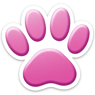 Pink paw prints sticker