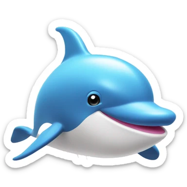 a pink dolphin at the spa sticker