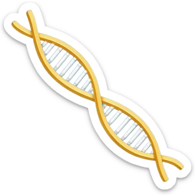 con of a single-stranded mRNA shaped as a half-helix; simple curved ribbon with small ticks for bases; balanced symmetry; flat vector, high contrast, transparent background, no text; suitable for app icon or presentation. sticker