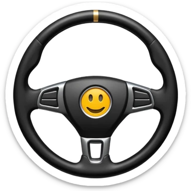 Create a emoji of car steering sticker