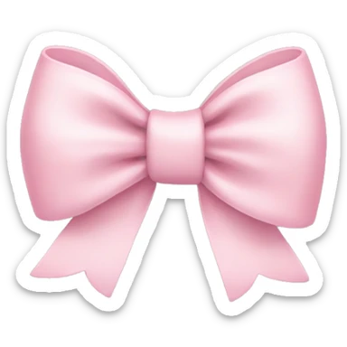 light pink bow sticker