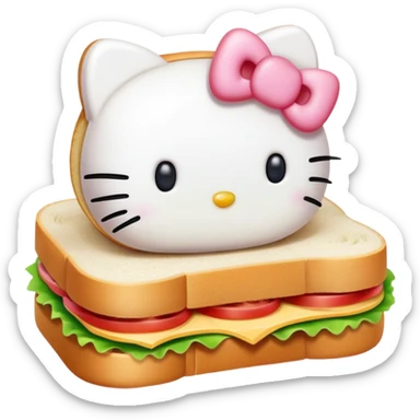 Hello kitty sandwich  sticker