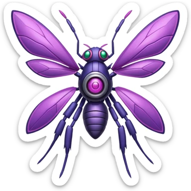 Genesect-Vikavolt-Venonat-fusion sticker