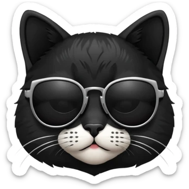 Cat with sunglasses sticker