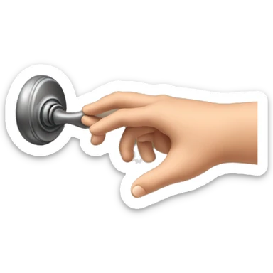  hand turning a doorknob, symbolizing the action of opening a door sticker