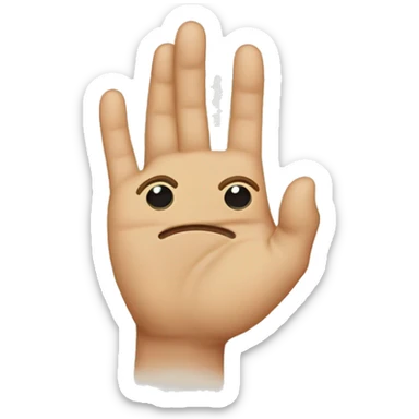 emoji of a hand that looks like it is pinching the cheek, to caress the cheek or to pinch sticker