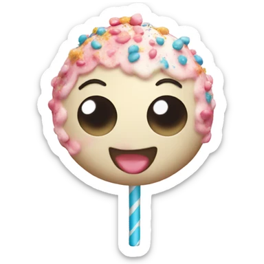 Birthday cake cake pop sticker