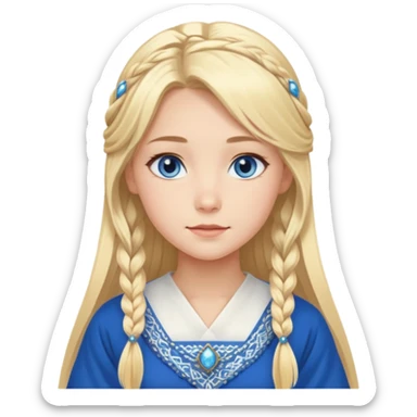 Norwegian beautiful anime lady sticker