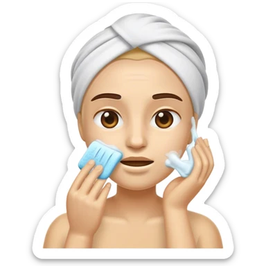 emoji fazendo limpeza de pele sticker