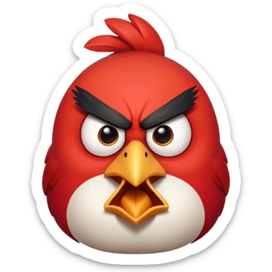 the killer angry bird red sticker