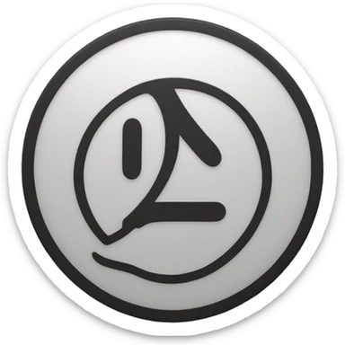 A full black colour round circle, in it a letter 's' in white colour and a latter 'x' in red colour in English language  sticker