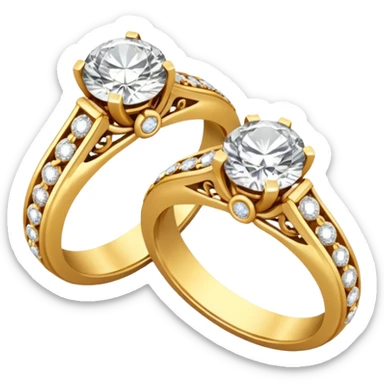 two ndian engagements rings next to each other sticker