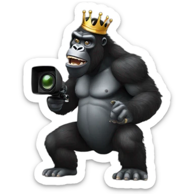 king kong with videocamera sticker