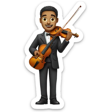 mutante de pez con violín sticker