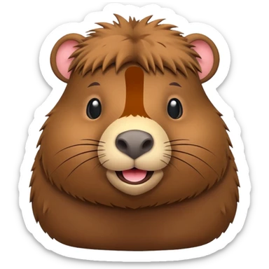 3d style capybara sticker