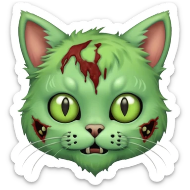 cute zombie cat sticker
