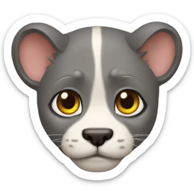 Leon con cara de raton y patas de tejon sticker