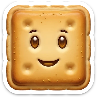 Square shaped biscuit sticker
