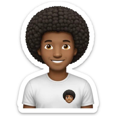 Black man afro sticker