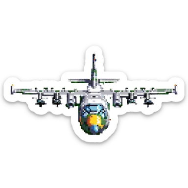 AC-130 gunship aircraft flying sticker