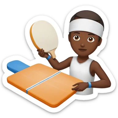 Ping pong pad with bandages sticker
