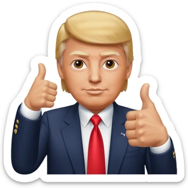 Treump avec des doit donneur sticker