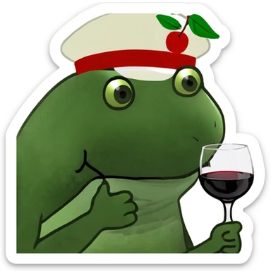 Cherry wine sticker