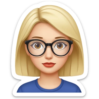 👩 with specs sticker