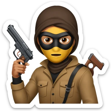 robbing man sticker