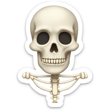 Skelton body sticker