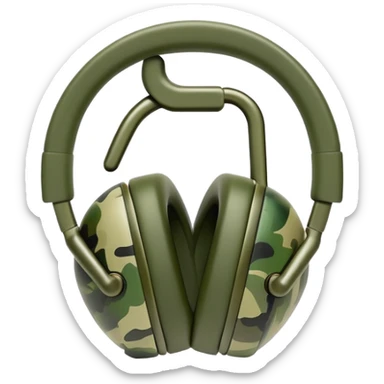 Ultra minimal JBL Clip 4, extremely simplified shape with just a hint of green camouflage, iOS emoji style sticker