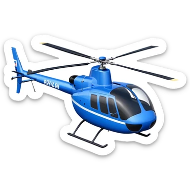 Robinson R44 - Robinson Helicopter Company (Model Year: 2021) (Iconic colour: Blue) sticker