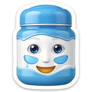 Um pote de hidratante com o nome garnier sticker