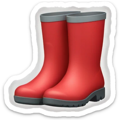 Red rain boots sticker