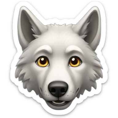animal loup hurle sticker