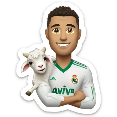 Ronaldo snd a goat sticker